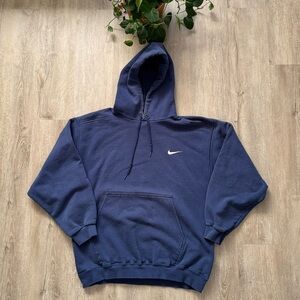 NIKE Vintage 90’s Y2K Early 2000’s Mini Swoosh Hooded Sweatshirt RARE